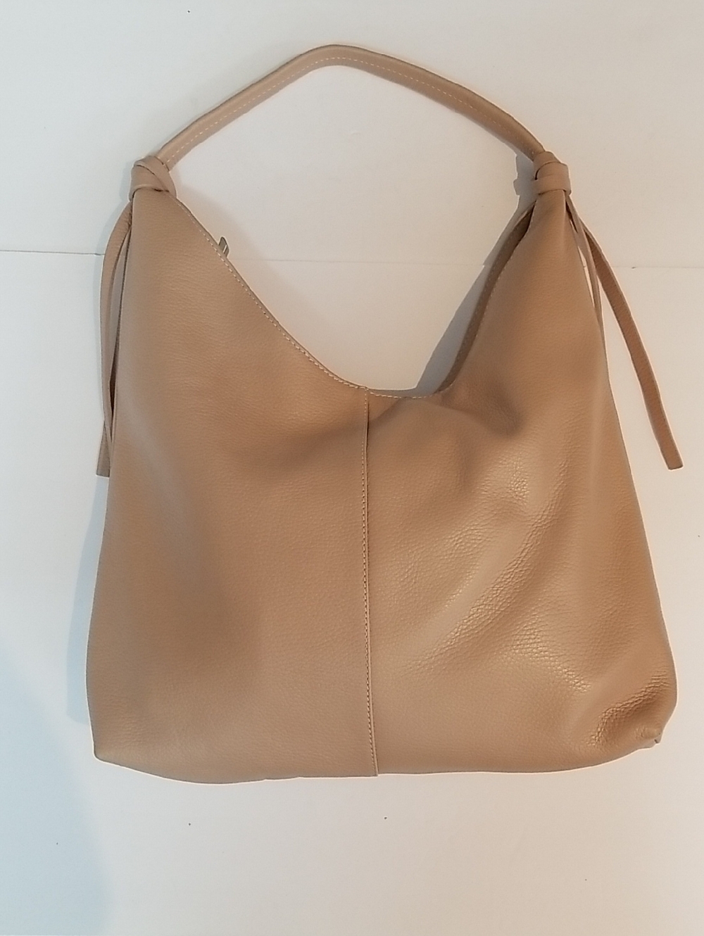 Vera Pelle Taupe Hobo Shoulder Bag